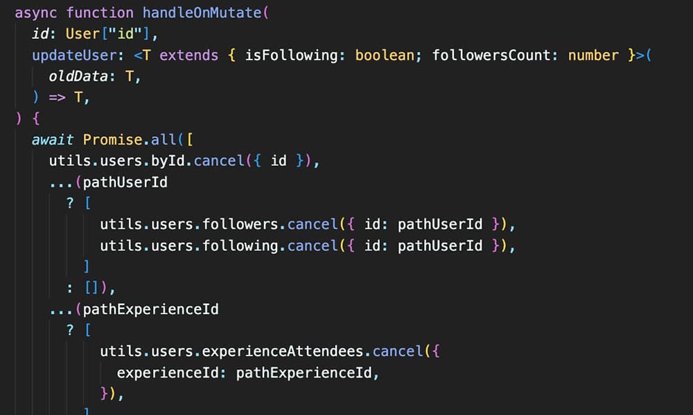 Advanced Patterns React course overview code mutations section image